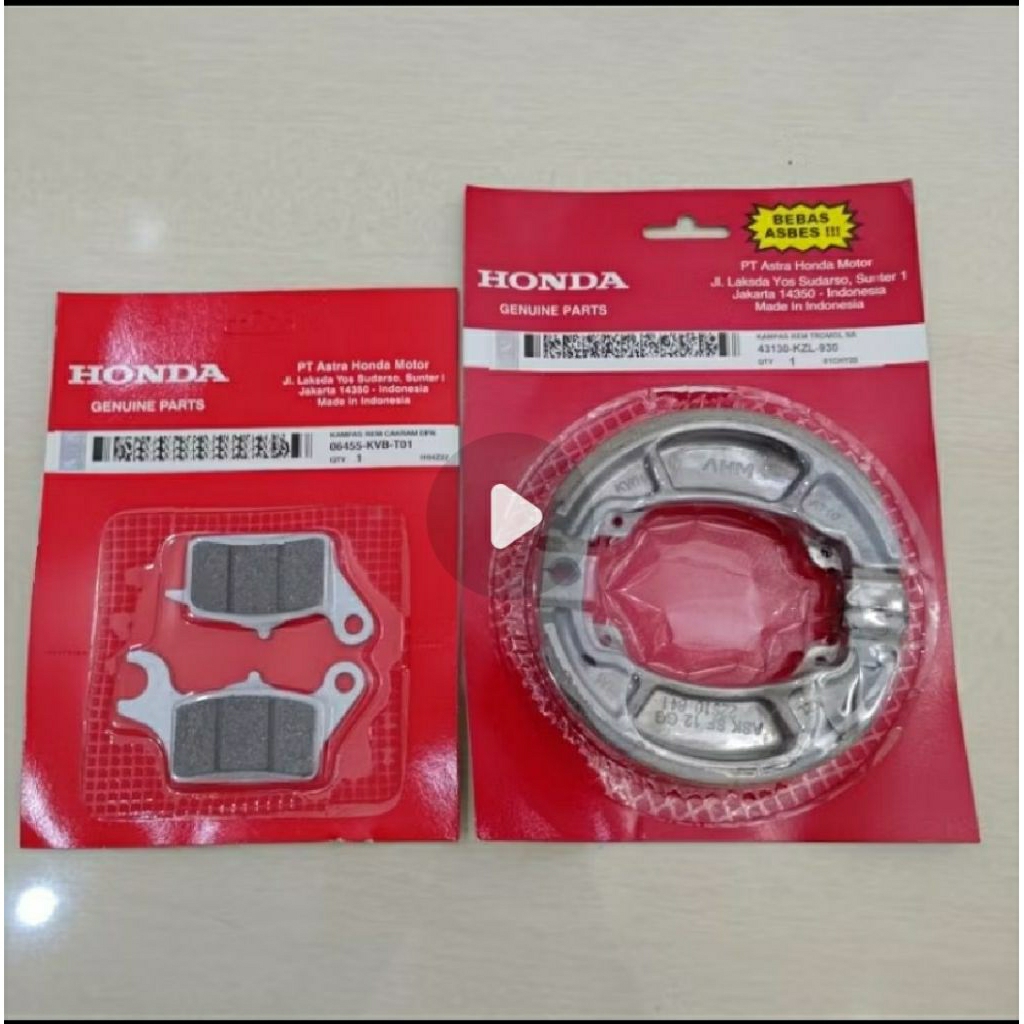 satu paket kampas rem depan belakang vario 110 fi vario 125 techno vario 150 techno