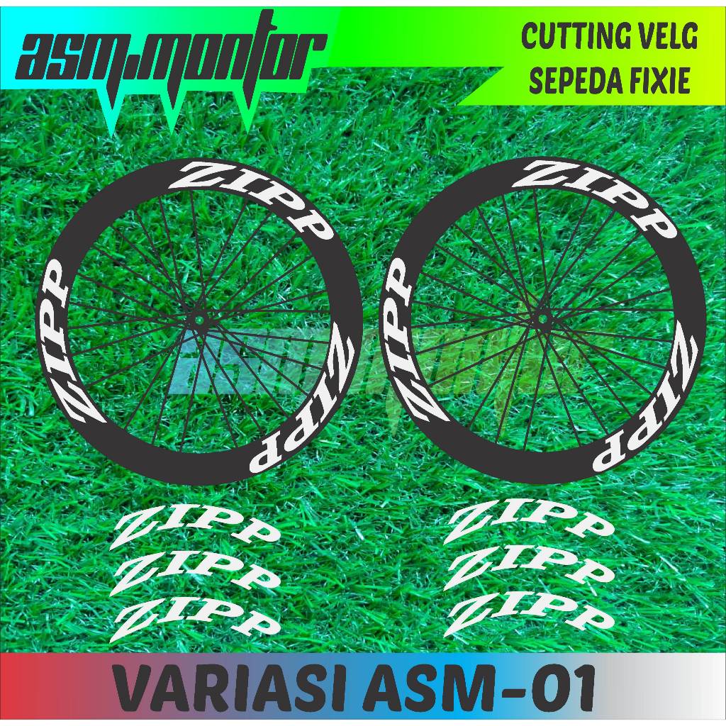 STICKER CUTTING DECAL SEPEDA FIXIE  RIMS ZIPP 700C