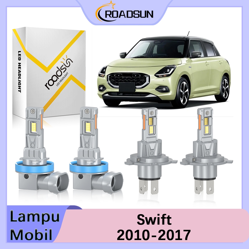 [For Suzuki Swift 2010-2017] 2PCS LED Lampu Depan Mobil Hi/Lo Beam Lampu Kabut 20000LM 6000K Cahaya 