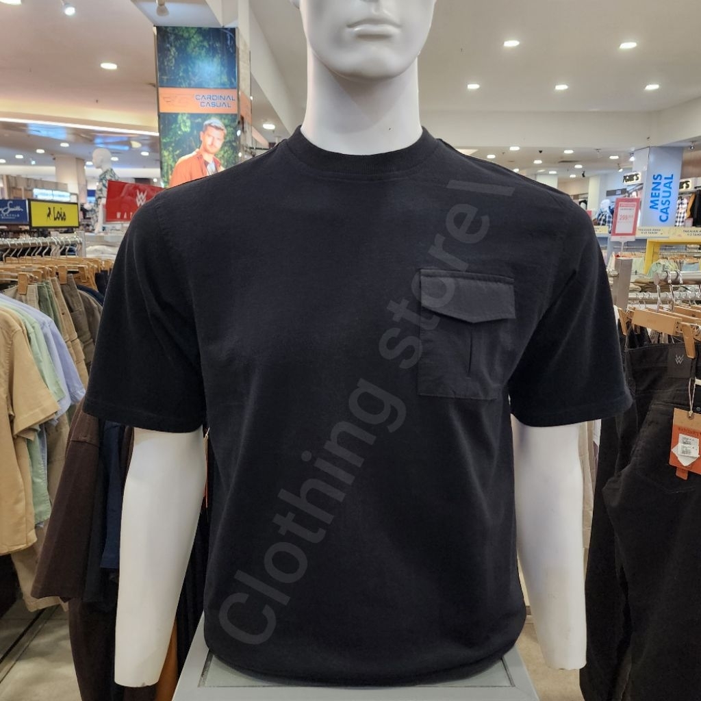 LOIS ORIGINAL kaos oversize pria lengan pendek hitam KSLO2448