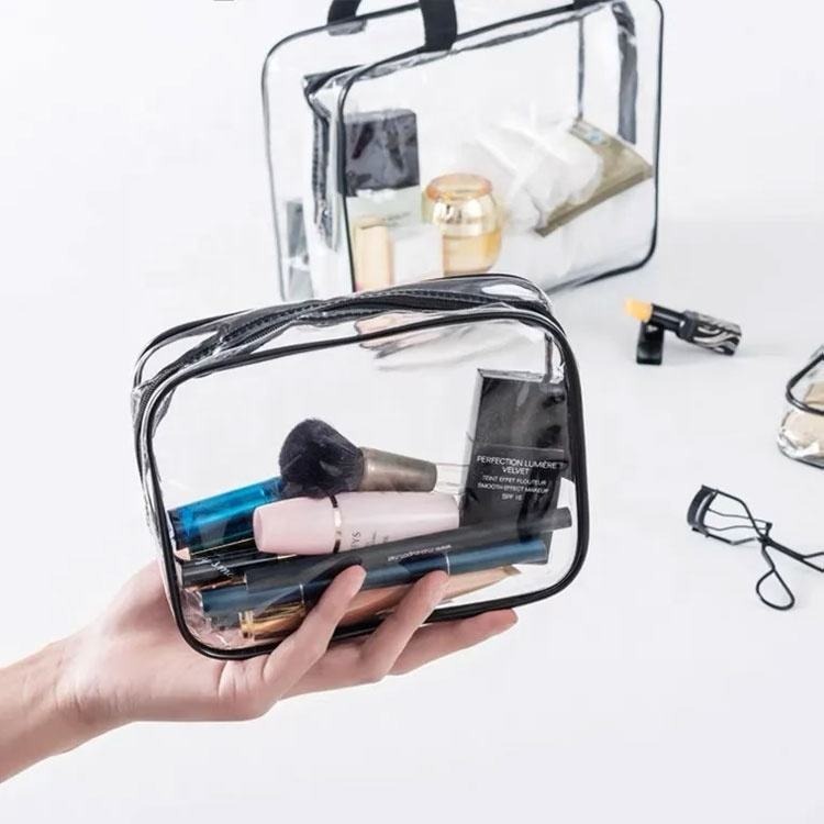 Tas Polos Pouch Make Up Travel Multifungsi Tas Transparan