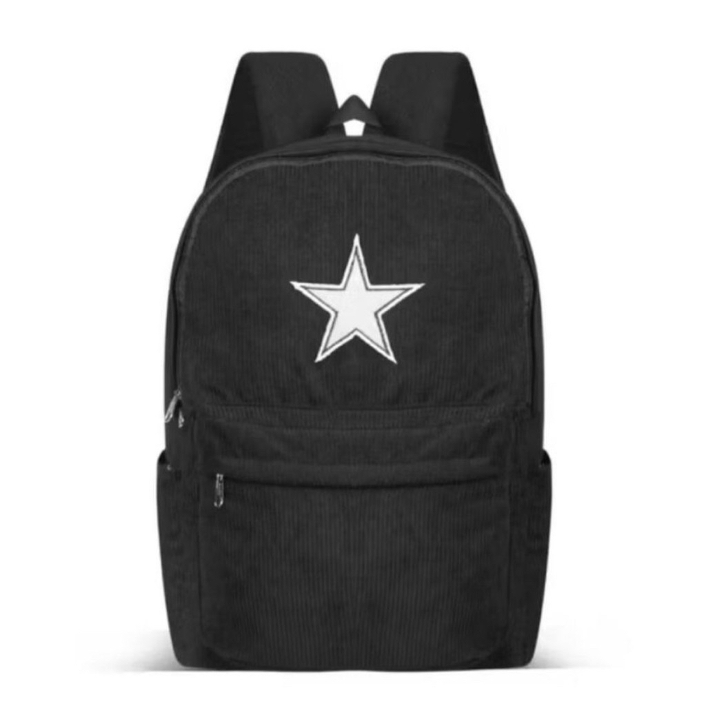 Tas Ransel Corduroy Unisex - Desain Modern, Bahan Corduroy, Multifungsi. Tas ransel Corduroy bintang
