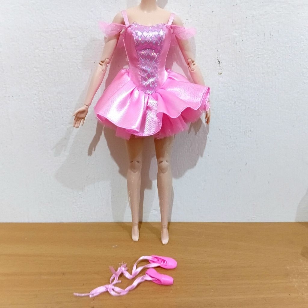 Dress Barbie Ballet Wishes Odile Outfit Baju Mattel Official Boneka Second Preloved Jadul Collector