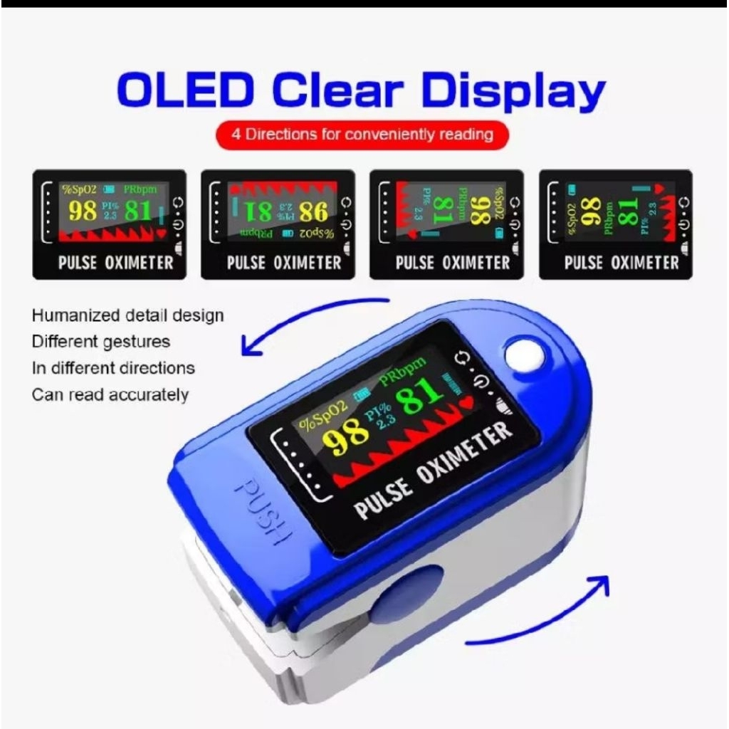 GROSIR Fingertip pulse oxymeter lk 88Fingertip oximeter LCD Full Colour LK88 dan lk87