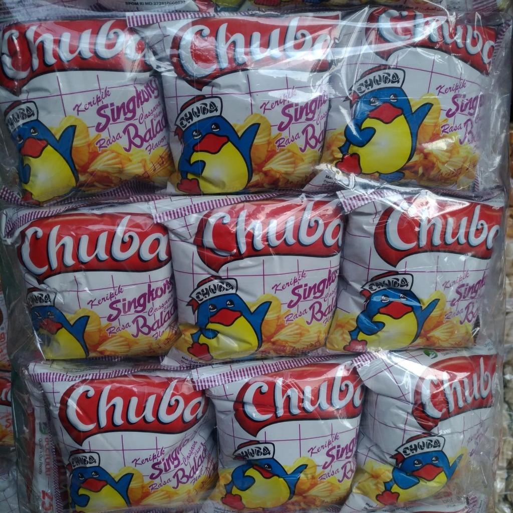 Ciki Keripik Singkong Chuba Jajanan Cemilan - balado ijo