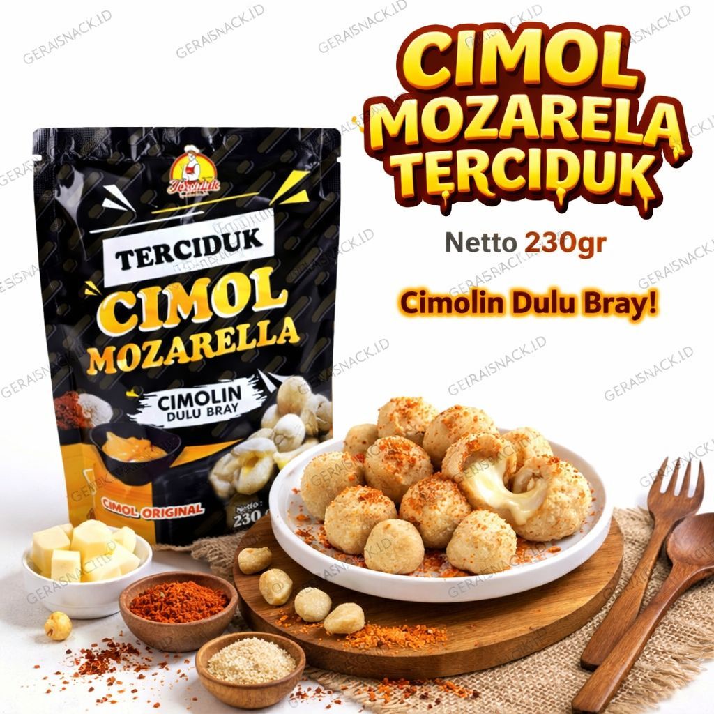 Cimol isi Mozarella Terciduk Extra Keju Oleh2 Khas Bandung