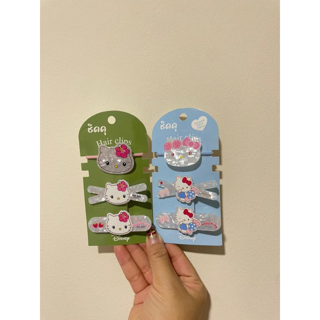 JEPIT BUAYA 7CM + IKAT RAMBUT HELLO KITTY ISI 3 THAILAND