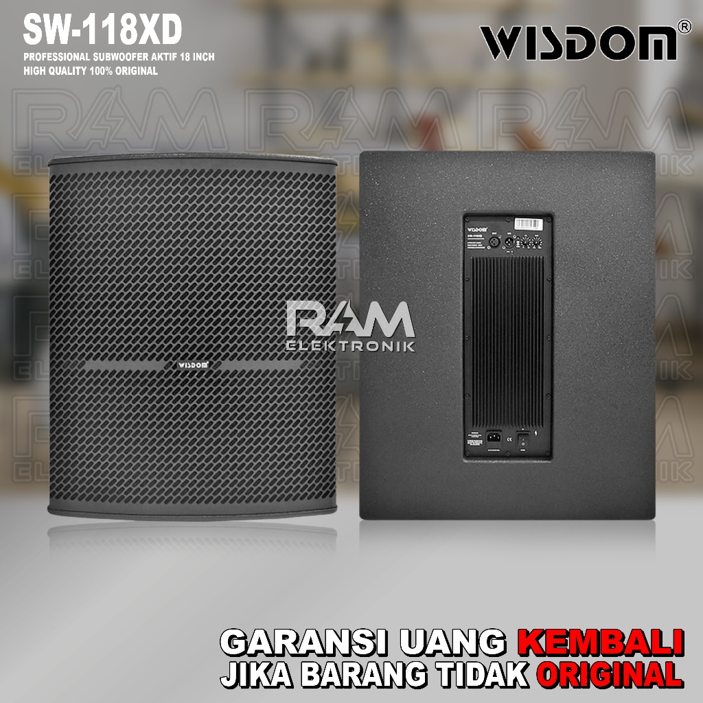 Speaker Subwoofer Aktif 18 Inch WISDOM SW118XD | SW 118XD Original