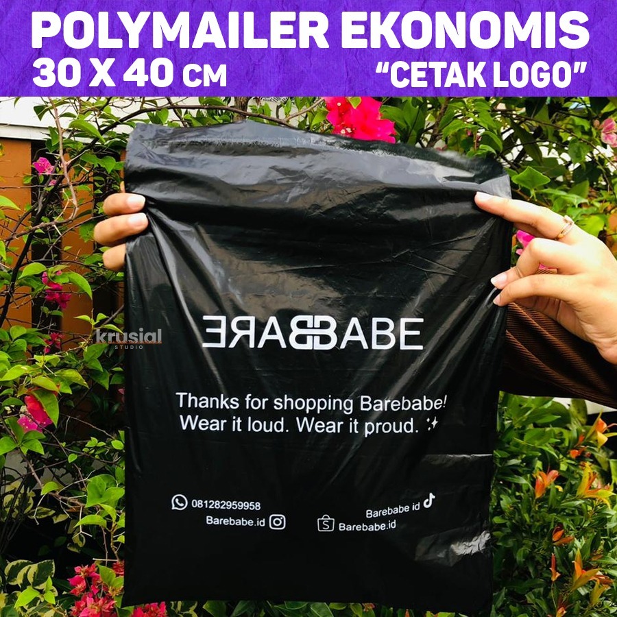 Custom Sablon  Plastik Packing Polymailer EKONOMIS Packing