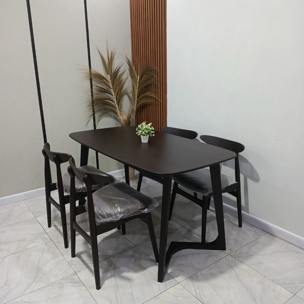 Meja makan 4 kursi Meja makan kursi kayu jati meja makan kursi jepara Meja makan sett dinning table 