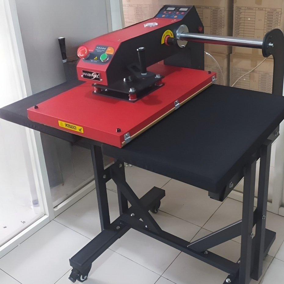 Innovatec Mesin Double Heat Press Kaos 40x60 Double Slide Pneumatic Alat Sablon Baju Kaos Dobel Pres