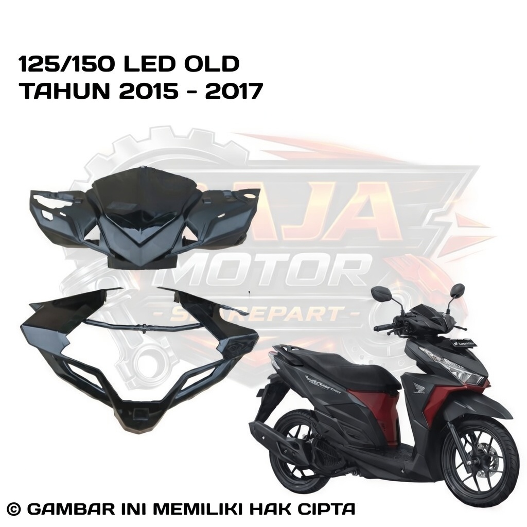 Batok Depan + Visor Motor Honda Vario LED 125 & 150 OLD  (eSP K59) Tahun (2015 - 2017) BODY KASAR Va