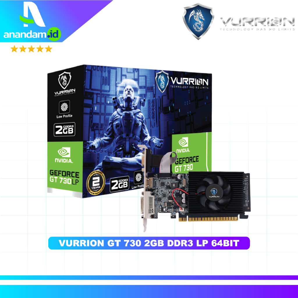 VGA VURRION NVIDIA Geforce GT730 2GB DDR3 GT 730 LP