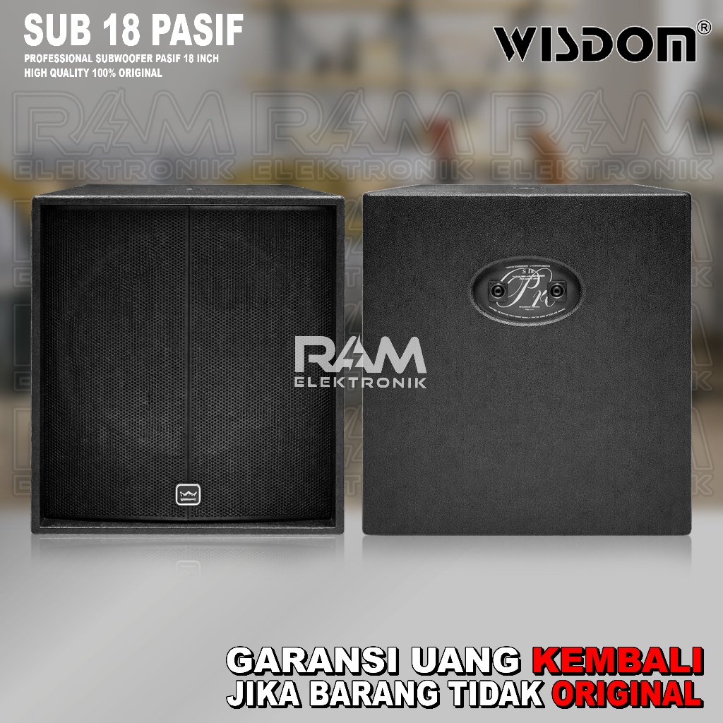 Speaker Pasif Subwoofer 18 Inch WISDOM SUB 18 | SUB18 Original Harga 1 PCS