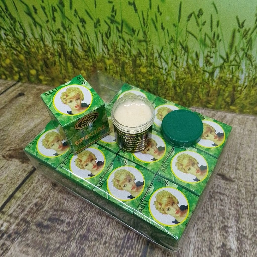 12 pcs cream sp hijau original