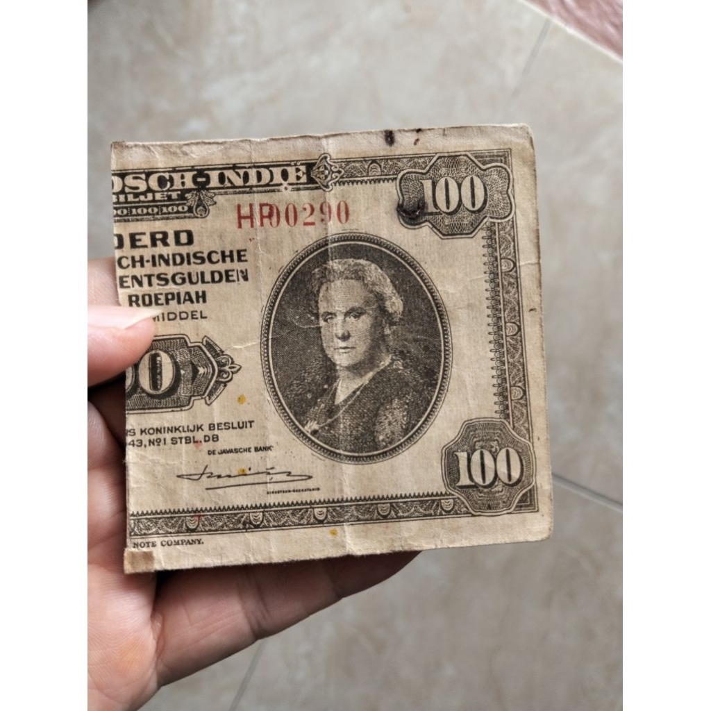 sanering 100 gulden nica kondisi bagus