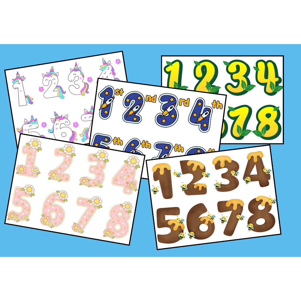 TOPPER ANGKA - TOPPER ULTAH - TOPPER KUE - BUCKET - BUKET - ANGKA 1 SAMPAI 4 - ULANGTAHUN