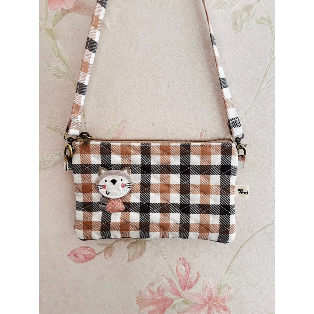 Tas bahu wanita kotak coklat