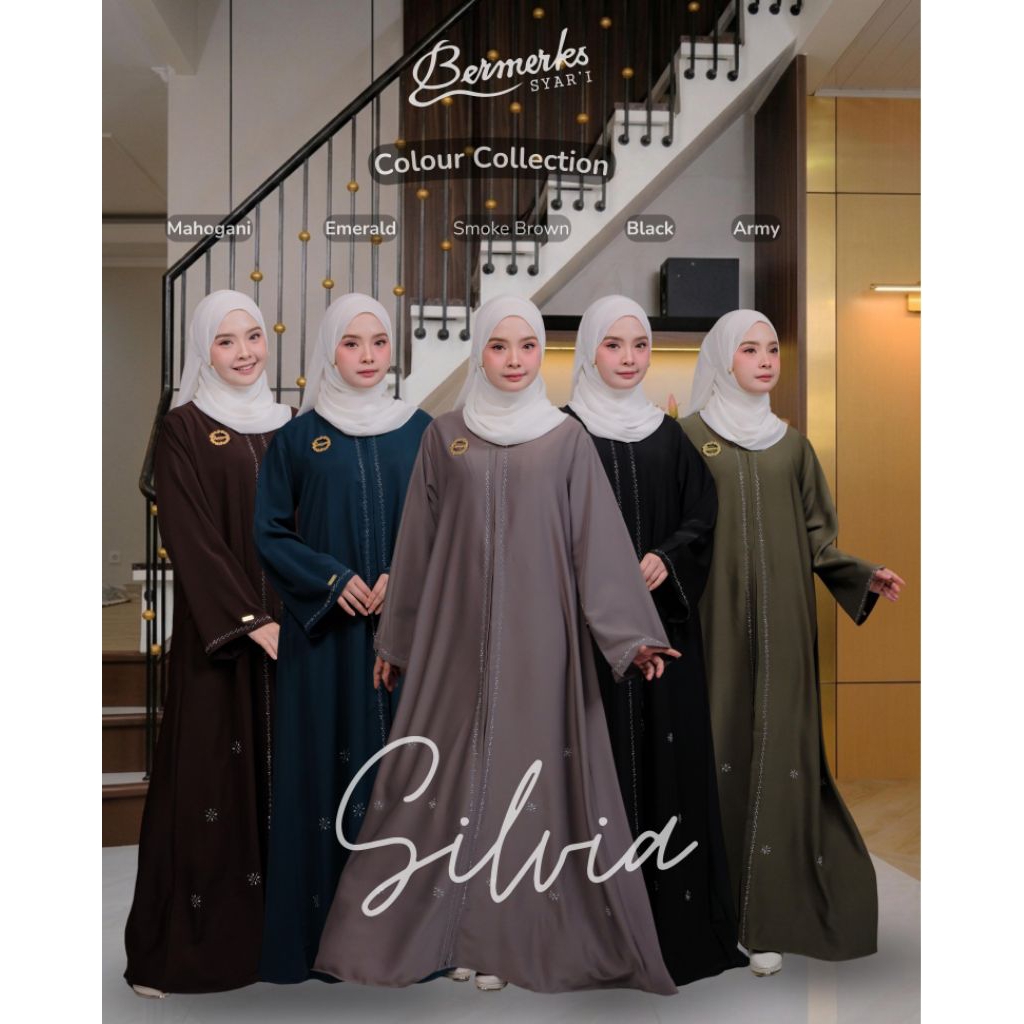GAMIS ABAYA SILVIA SERIES BY BERMERKS / GAMIS SYARI MEWAH BERMEREKS