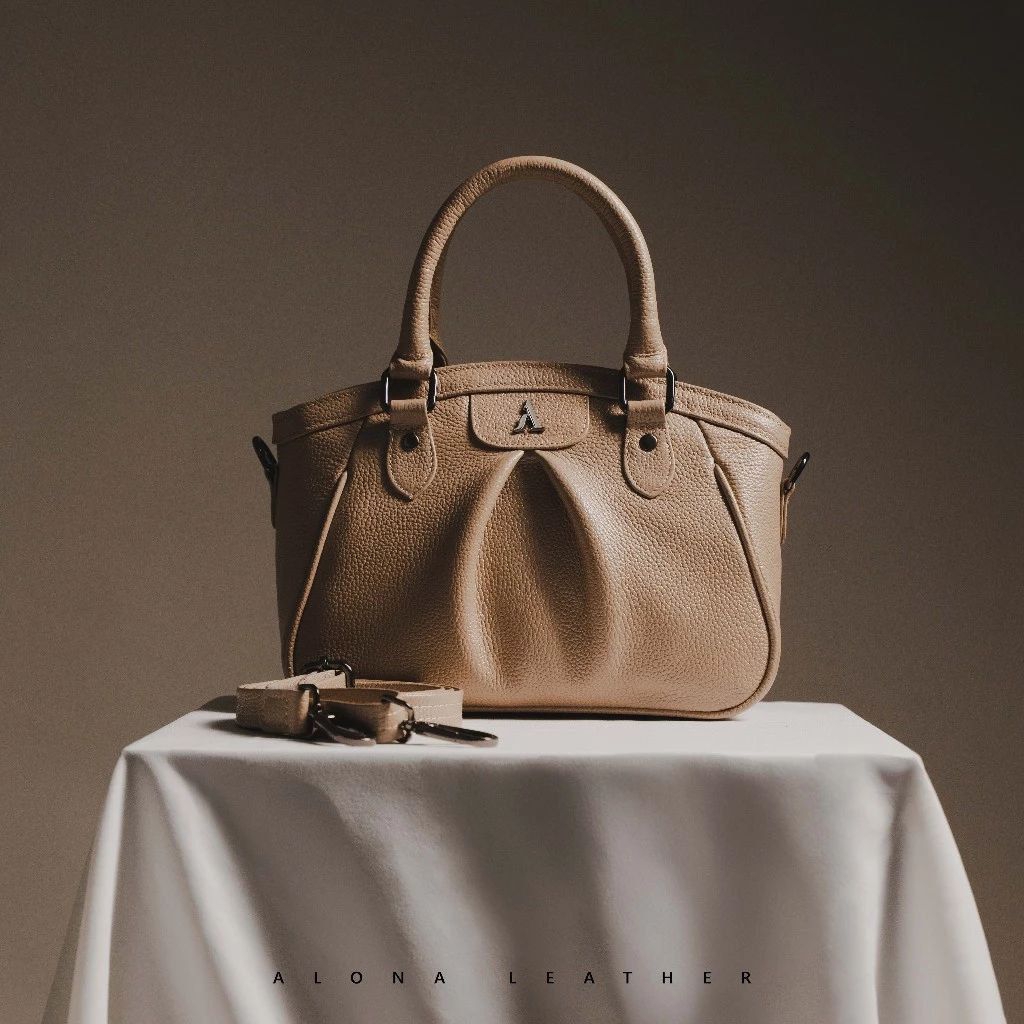 Alona Leather Gretha Bag - Tas Selempang Bahu Wanita Slingbag Cewek Kulit Sapi Asli 100% Original Fr