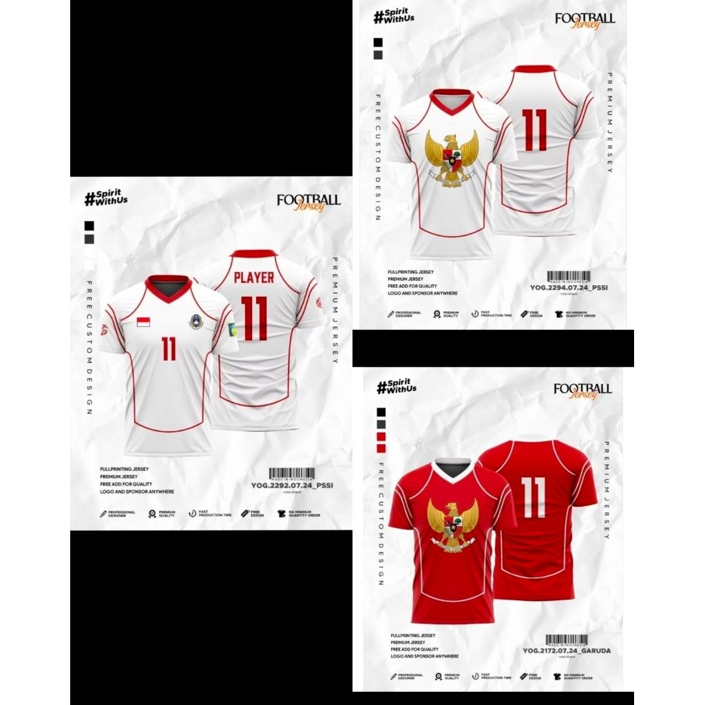 Jersey Timnas Indonesia 2004 Custom Garuda Printing