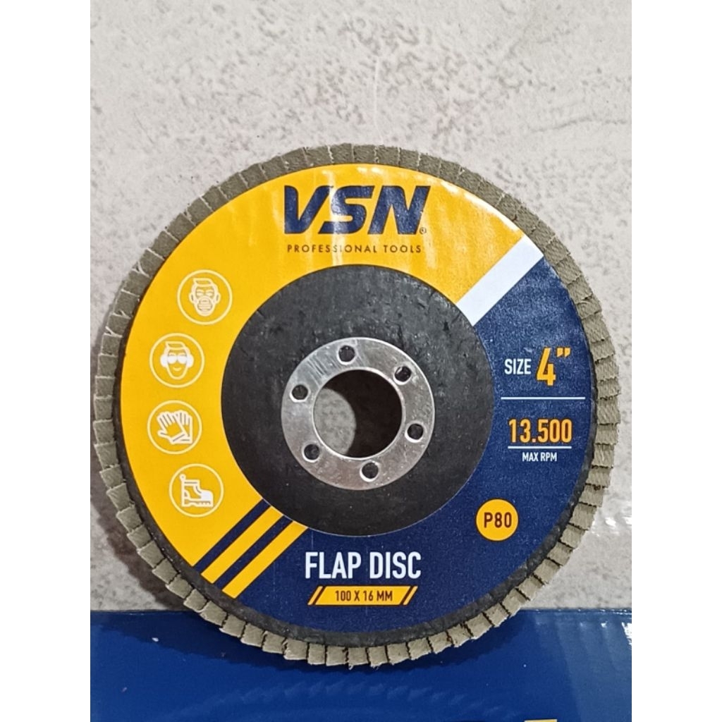 Flap Disc 4" × 80 Merek VSM / Amplas susun VSM no 80