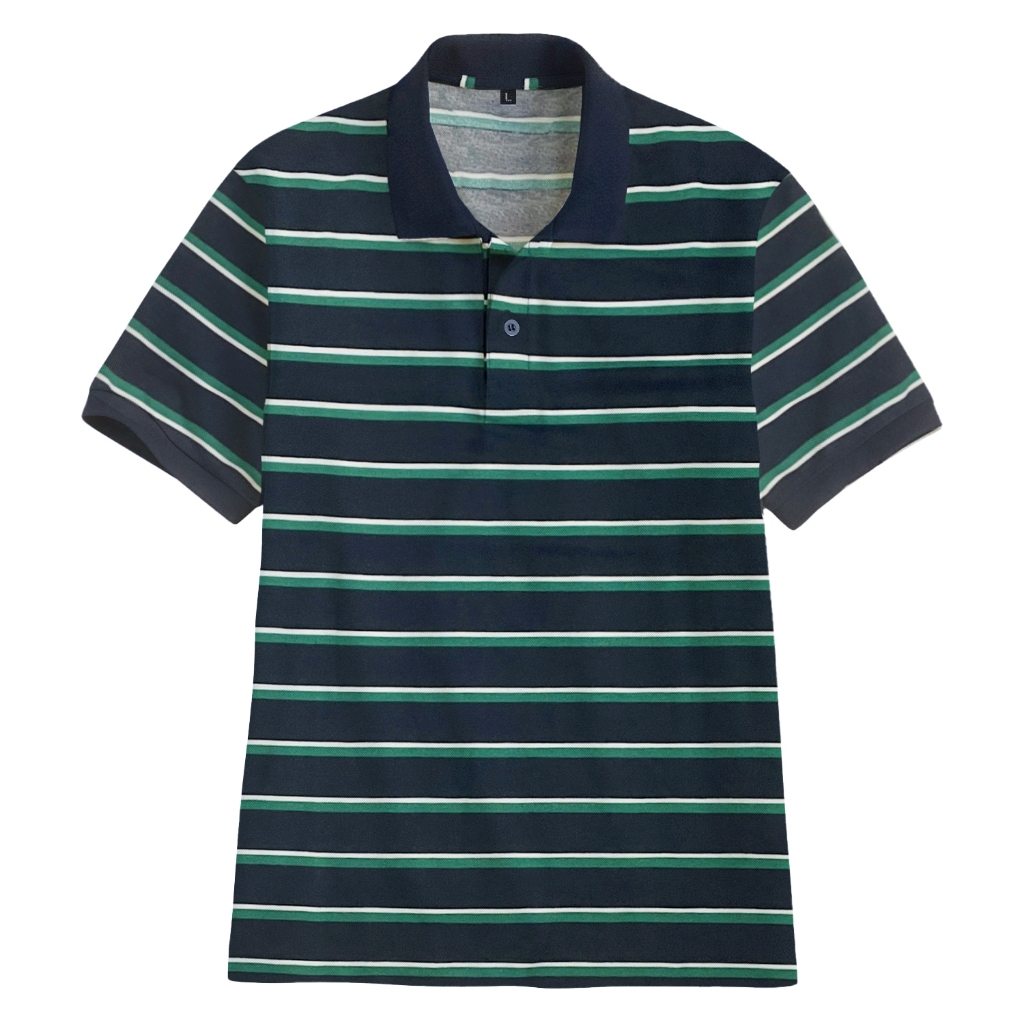 Kaos kerah Salur Pria Dewasa - Atasan Kerah Salur - Kaos Wangki Salur