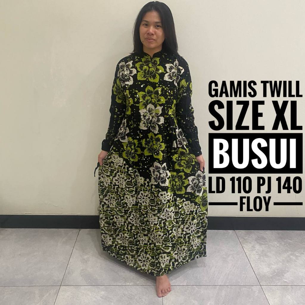 Gamis Wanita Dewasa Terbaru Kekinian Remaja Motif Batik Abstrak Twill Ori Pekalongan Busui Friendly 
