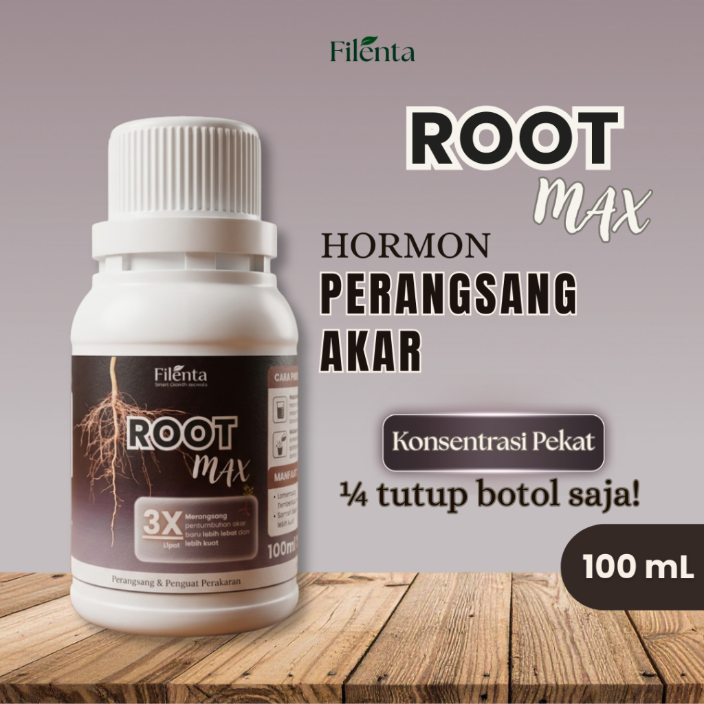 Filenta Root Max Perangsang Akar Hormon Auksin Pupuk Akar ZPT Tanaman untuk Stek, Cangkok, Pembibita