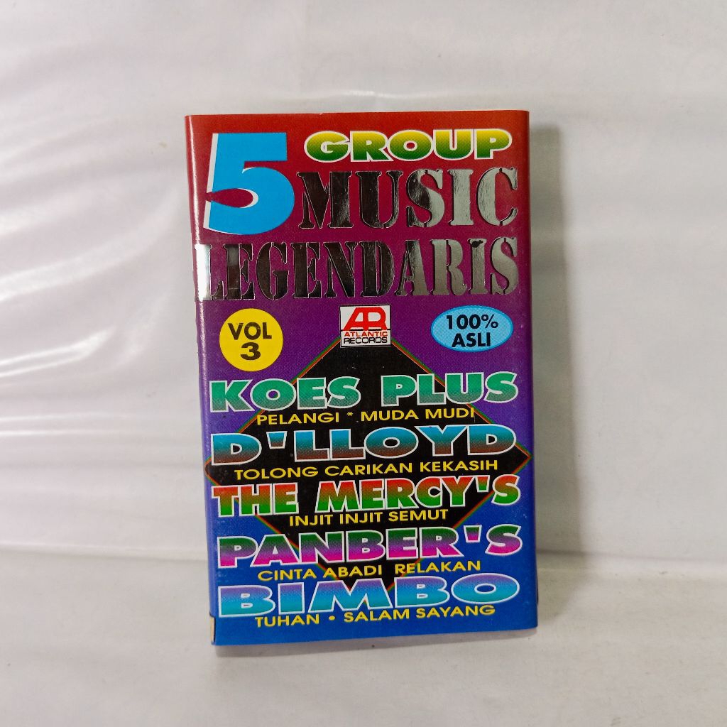 Kaset 5 Group Music Legendaris Vol. 3 - Koes Plus Bimbo D'lloyd The Mercys Panbers