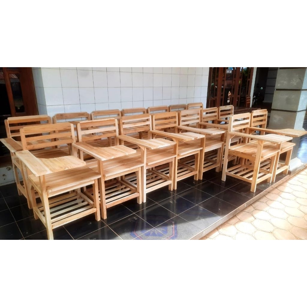 kursi kuliah kayu jati
