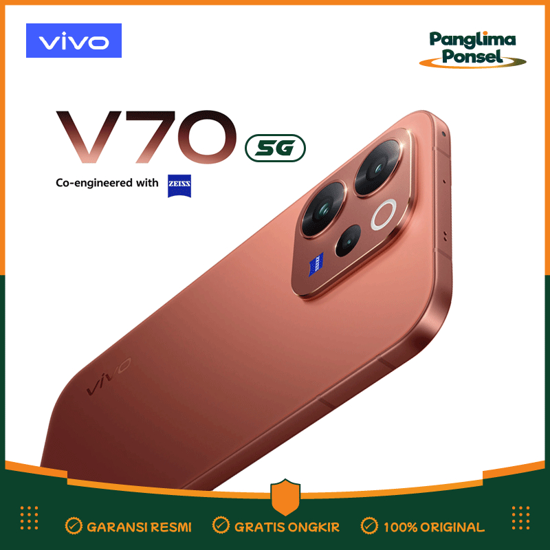 Vivo V70 5G 8GB/256GB ZEISS OIS HP Kamera Jernih Handphone Android Snapdragon® 7 HP Gaming Baru