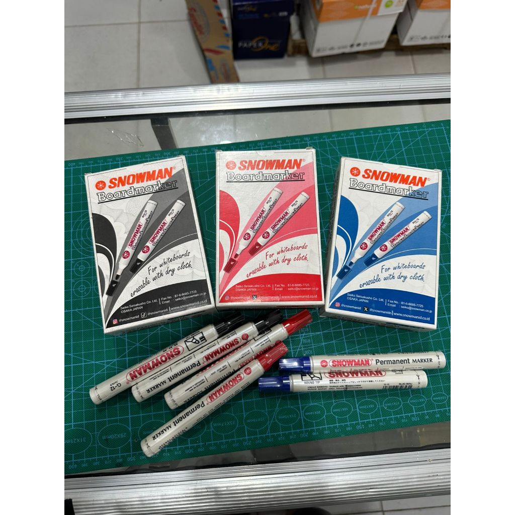 Spidol Snowman  isi 1 kotak 12 pcs