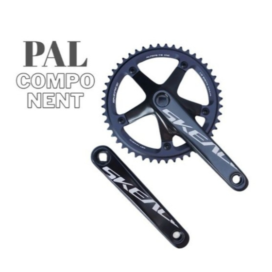 Crank Skeace 48T Panjang ARM 165 BCD144 untuk FIXIE BMX GRAVEL ROADBIKE MTB