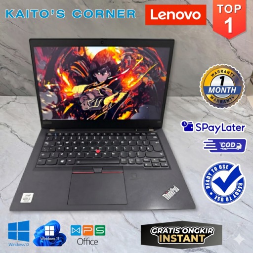 [Bekas] Laptop Lenovo ThinkPad/Yoga X13 Gen 1 i5 Gen 10 - 13.3" Slim Mulus Ringan
