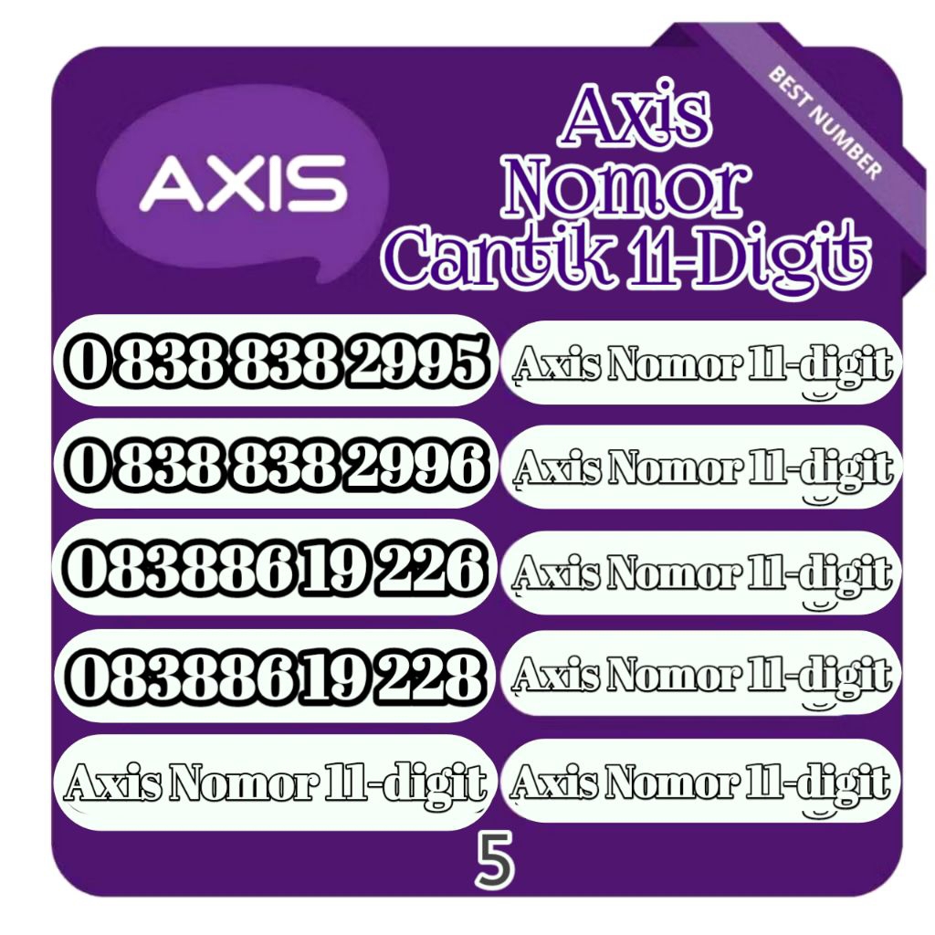 promo perdana AXIS nomor cantik 11digit(Cek Deskripsi)