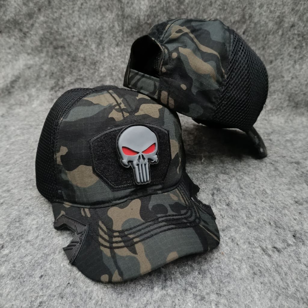 Topi Tactical Coak Multicam Black Punisher 3D / Topi Tactical Multicam Black / Topi Coak Multicam Bl