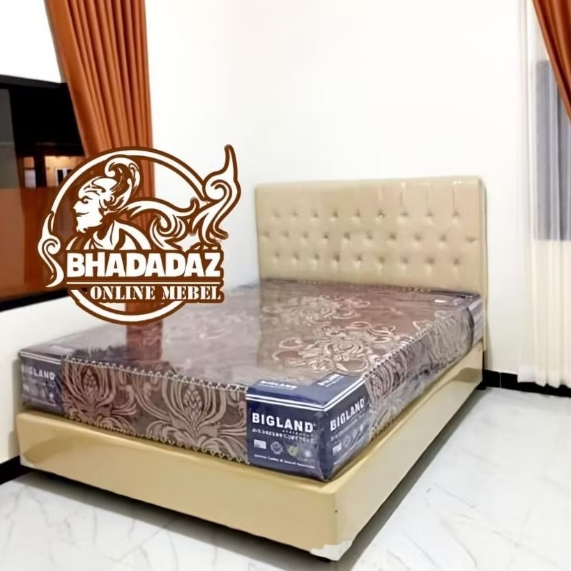 1 Set Springbed Bigland Lis 2 + Dipan Kancing 3 Baris