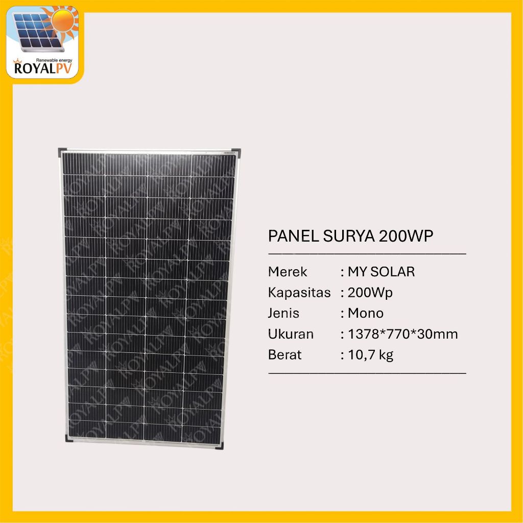 Solar panel surya 200wp mono solar cell