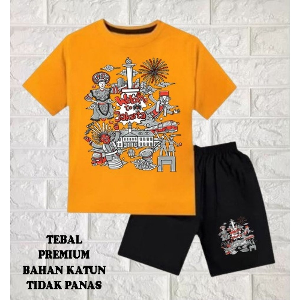 Setelan baju anak laki laki perempuan baju kaos setelan anak laki laki perempuan umur 6 bulan - 10 t