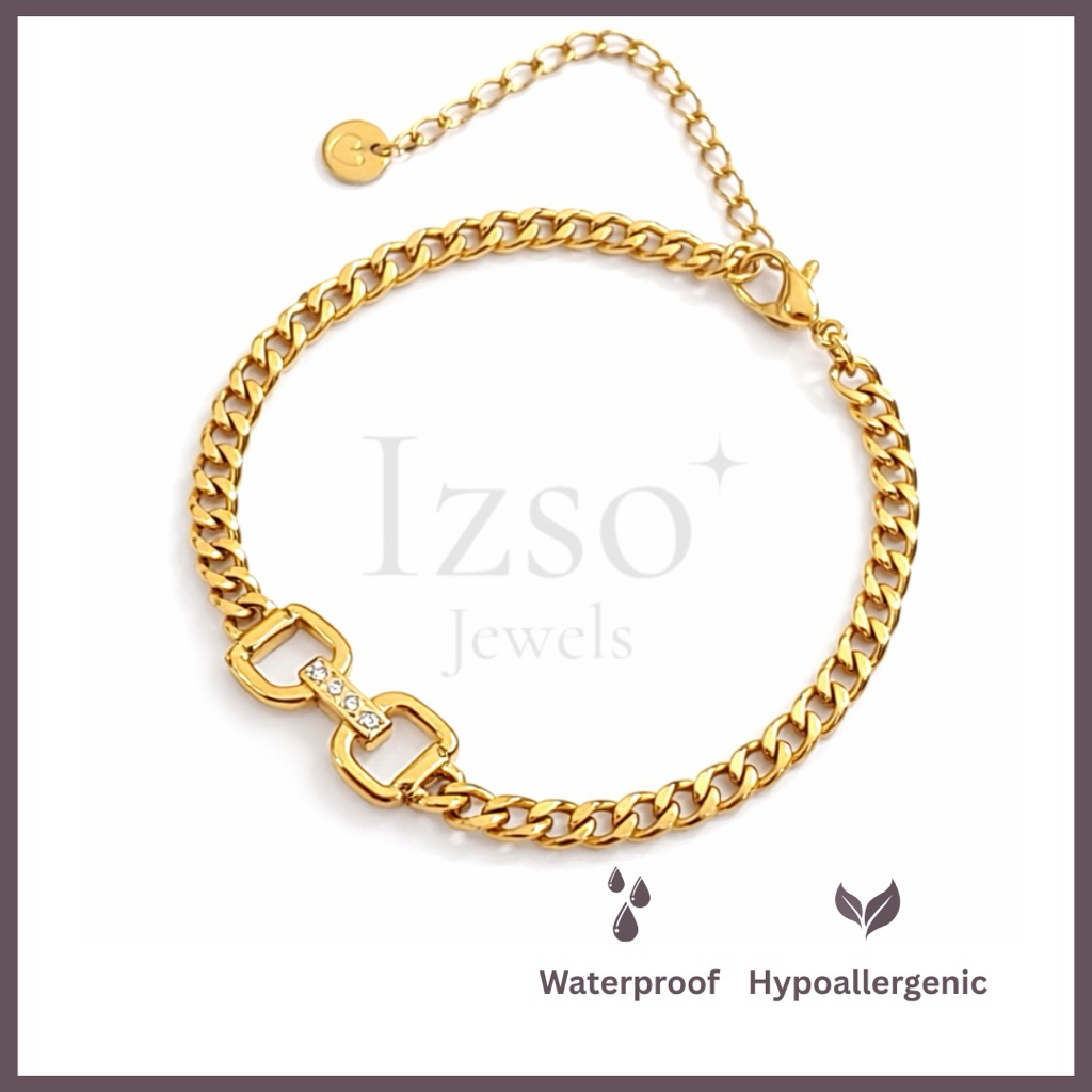 Izso Jewels - Equestra Bracelet - Cuban Chain Bracelet Stainless Steel