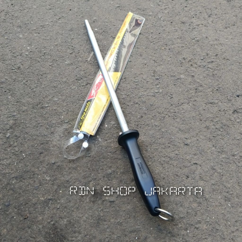 Tangkai pengasah pisau asahan model stik HRC 65 size 10 12 inch Original C.Schlieper solingen german