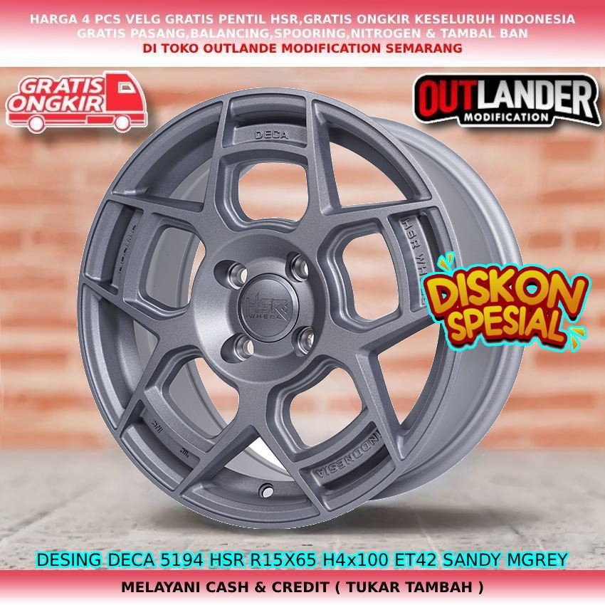 Velg Mobil Murah R15 Aerio| Celerio| Ciaz| Baleno| Esteem| Ignis| Karimun Estilo| Splash| Swift Wago