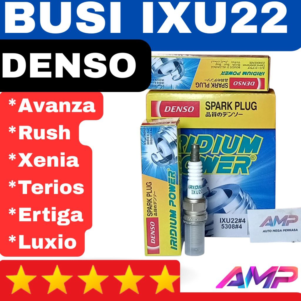 BUSI DENSO IXU22 IRIDIUM POWER RUSH BRIO CRV ERTIGA XENIA WULING BUSI MOBIL TERIOS,LIVINA DENSO IXU2