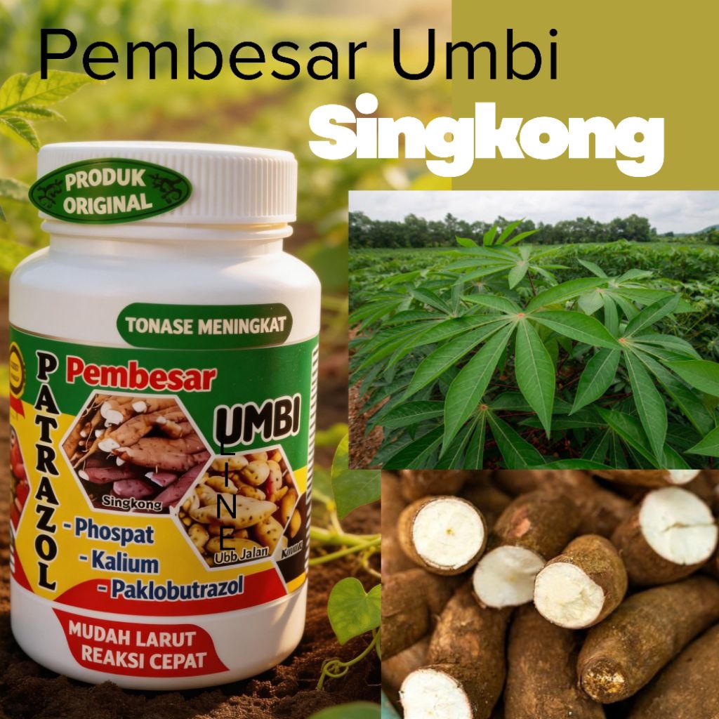 Pupuk Pembesar Umbi  Singkong Patrazol 450 gr