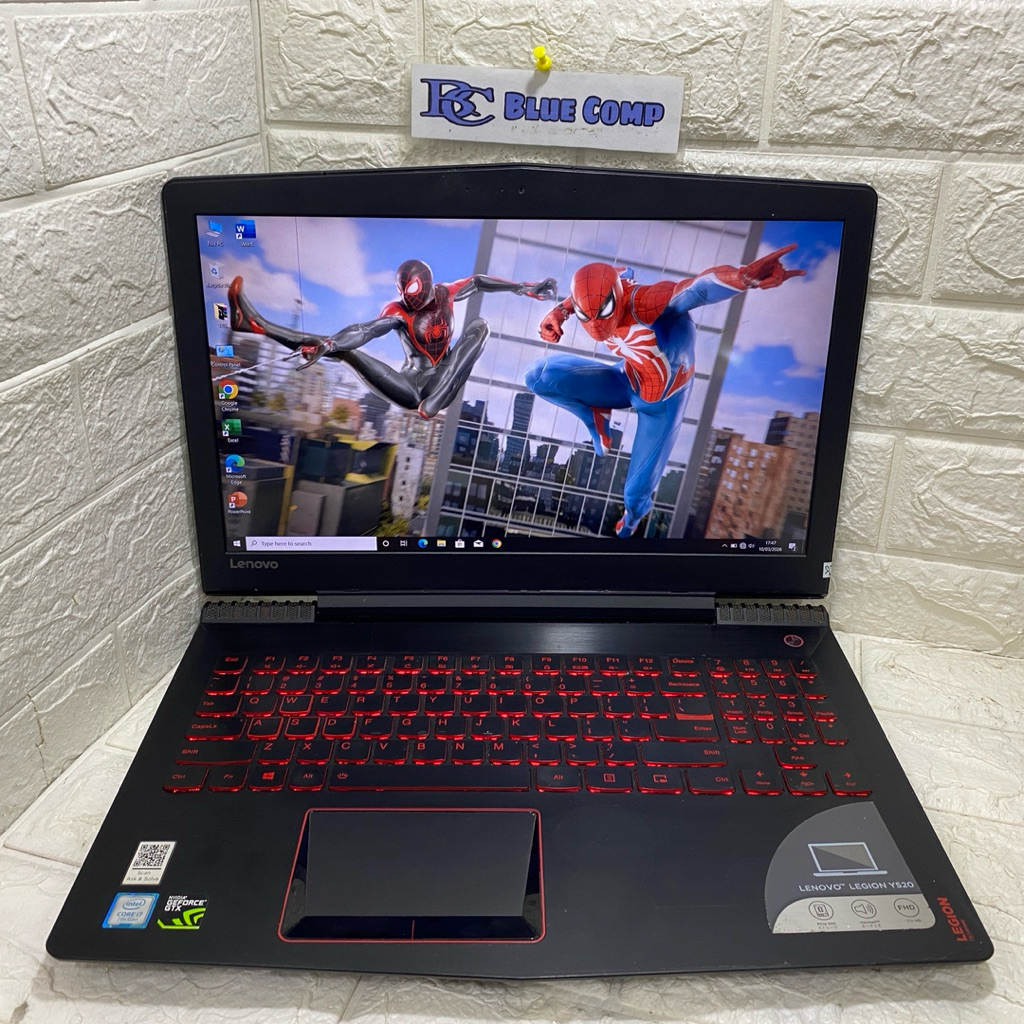 Laptop Gaming Lenovo Legion Core i7 7700HQ Nvidia GTX 1050 Ram 16 GB SSD 256GB Laptop Gaming Murah B