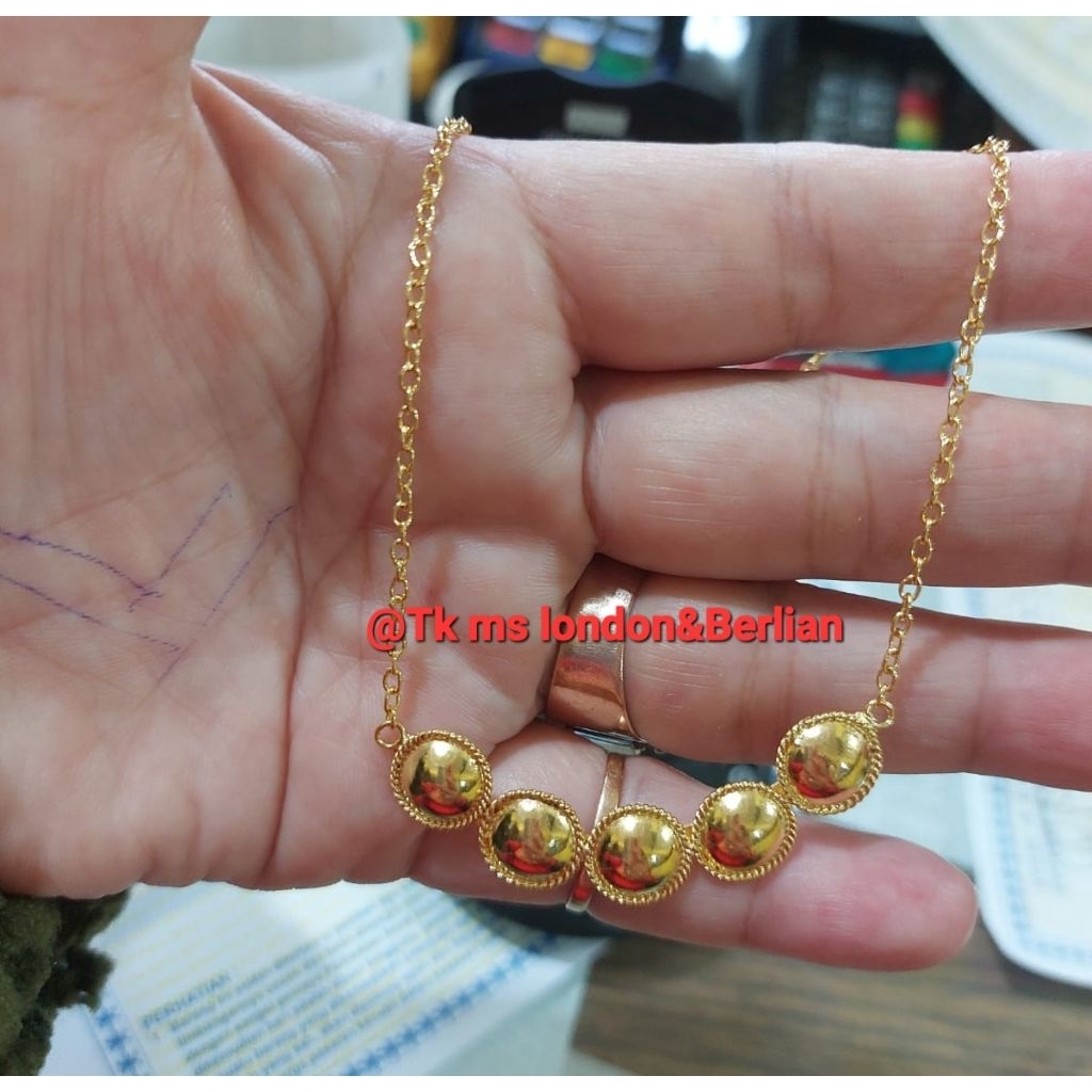 kalung topi- desain Klasik - emas 24k(LM)-emas 99 99- 10 gr - investasi