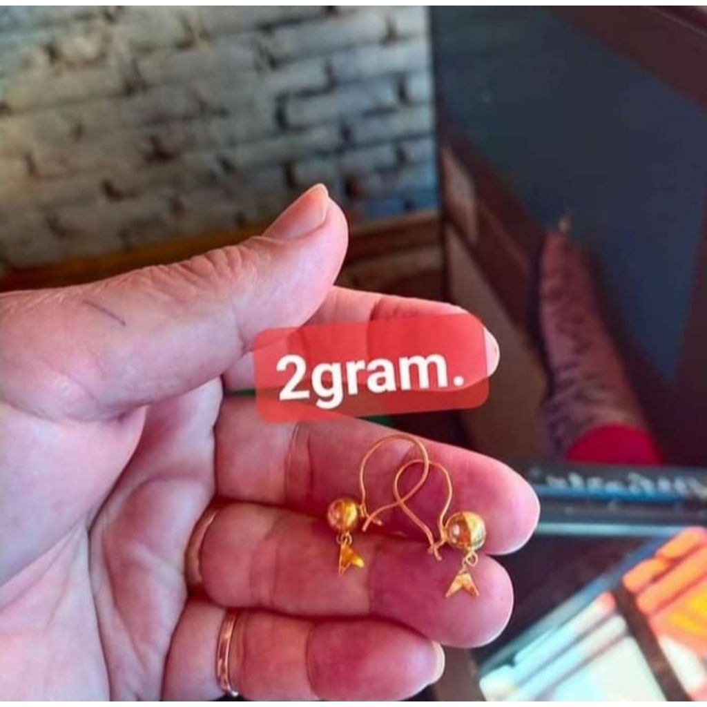 anting investasi - desain daily -emas 24k(LM)-emas 99,99-2gr