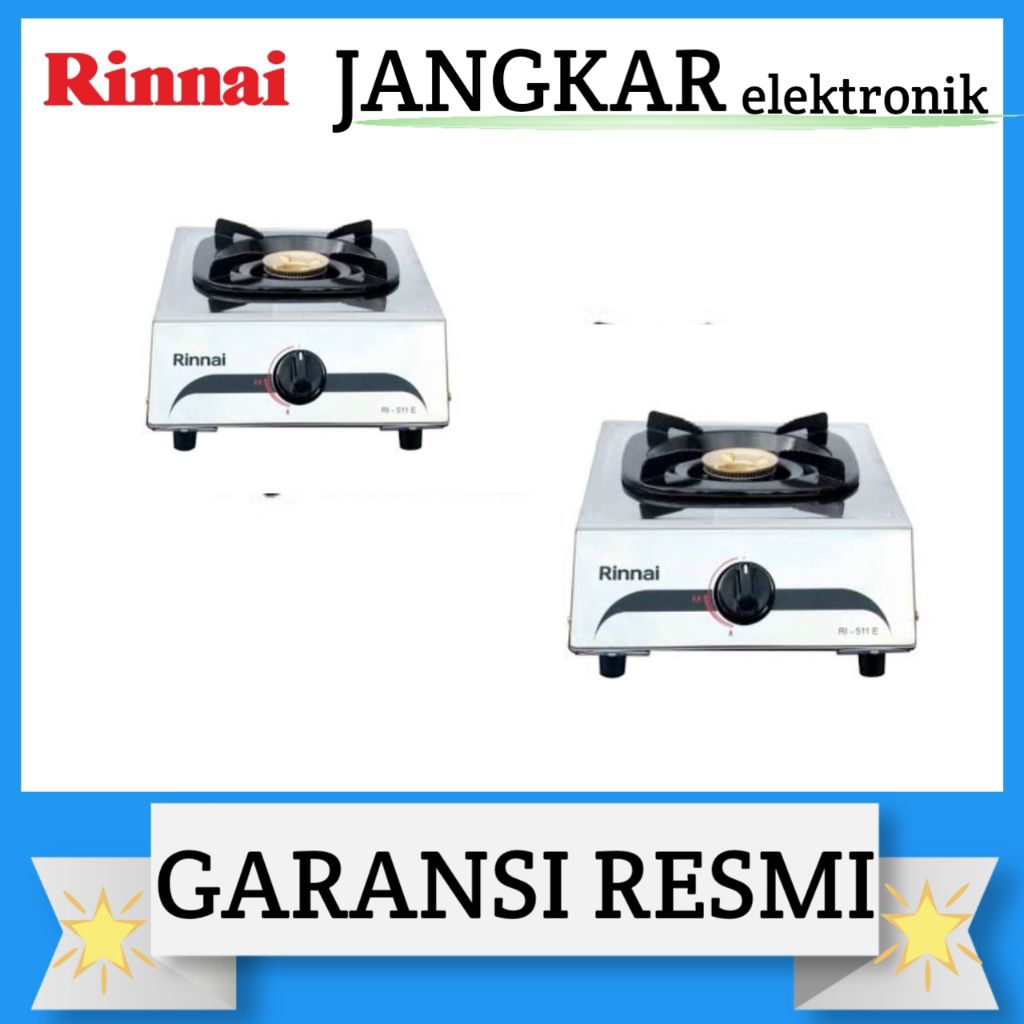 KOMPOR GAS RINNAI 1TUNGKU RI-511E/RINNAI KOMPOR GAS 1TUNGKU RI-511E GARANSI RESMI