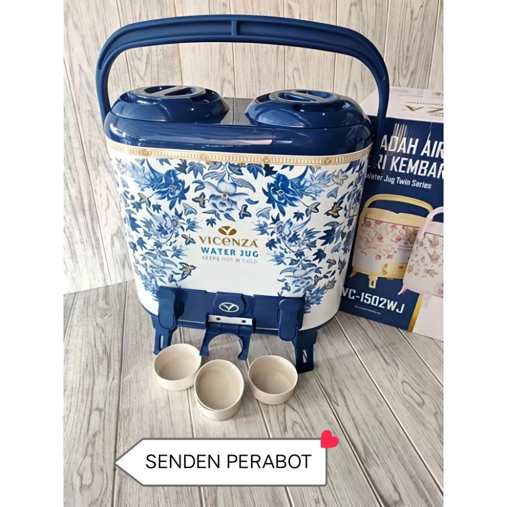 WATERJUG / DISPENSER AIR BISA PANAS DAN DINGIN VICENZA 15 LITER 100% ORIGINAL VMB - 1502 WJ